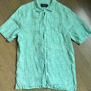 Vineyard Vines Green Leaf Print Top